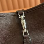 GUCCI 26S JACKIE SLIM SHOULDER BAG 27 IN DARK BROWN CALFSKIN - Image 6