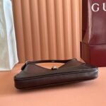 GUCCI 26S JACKIE SLIM SHOULDER BAG 27 IN DARK BROWN CALFSKIN - Image 3