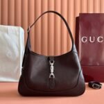 GUCCI 26S JACKIE SLIM SHOULDER BAG 28 IN DARK BROWN CALFSKIN - Image 10