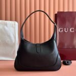 GUCCI 26S JACKIE SLIM SHOULDER BAG 28 IN BLACK CALFSKIN - Image 4