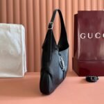 GUCCI 26S JACKIE SLIM SHOULDER BAG 28 IN BLACK CALFSKIN - Image 11