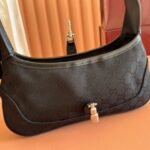 GUCCI 26S JACKIE SLIM SHOULDER BAG 27 IN BLACK CANVAS - Image 15