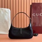 GUCCI 26S JACKIE SLIM SHOULDER BAG 27 IN BLACK CANVAS - Image 11