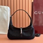 GUCCI 26S JACKIE SLIM SHOULDER BAG 27 IN BLACK CANVAS - Image 10