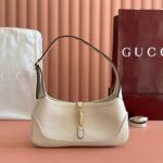 GUCCI 26S JACKIE SLIM SHOULDER BAG 27 IN CREAM WHITE CALFSKIN - Image 10