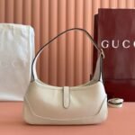 GUCCI 26S JACKIE SLIM SHOULDER BAG 27 IN CREAM WHITE CALFSKIN - Image 3