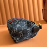 GUCCI 26S GIGLIO TOP HANDLE BAG 19 IN BLUE AND WHITE DENIM - Image 12