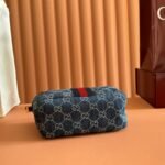 GUCCI 26S GIGLIO TOP HANDLE BAG 19 IN BLUE AND WHITE DENIM - Image 6