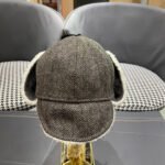 KNITTED TRAPPER HAT IN GRAY WOOL 439525 - Image 8