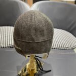 KNITTED TRAPPER HAT IN GRAY WOOL 439525 - Image 23