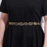CHANEL 25S CHAIN BELT IN GOLD METALLIC AND BLACK CALFSKIN 614282 - Image 11