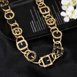 CHANEL 25S CHAIN BELT IN GOLD METALLIC AND BLACK CALFSKIN 614282 - Image 2