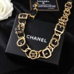 CHANEL 25S CHAIN BELT IN GOLD METALLIC AND BLACK CALFSKIN 614282 - Image 15