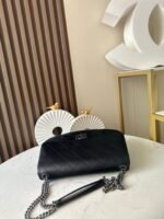 CHANEL 25S SHOULDER BAG 34 IN BLACK CALFSKIN - Image 5