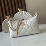 CHANEL 26S HOBO BAG 26 IN WHITE LAMBSKIN