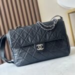 CHANEL 25S SHOULDER BAG 40 IN BLACK CAVIAR WITH SILVER HARDWARE - Image 10
