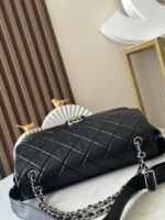 CHANEL 25S SHOULDER BAG 40 IN BLACK CAVIAR WITH SILVER HARDWARE - Image 12