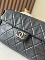CHANEL 25S SHOULDER BAG 34 IN BLACK CAVIAR WITH SILVER HARDWARE - Image 2