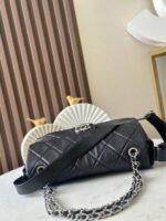 CHANEL 25S SHOULDER BAG 34 IN BLACK CAVIAR WITH SILVER HARDWARE - Image 3
