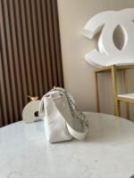 CHANEL 25S SHOULDER BAG 40 IN WHITE CAVIAR WITH SILVER HARDWARE - Image 13