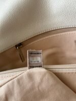 CHANEL 25S SHOULDER BAG 34 IN WHITE CAVIAR WITH SILVER HARDWARE - Image 9