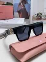RUNWAY SQUARE SUNGLASSES 513010 IN BLACK ACETATE - Image 15