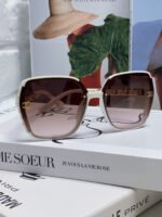 SQUARE SUNGLASSES 632874 IN WHITE ACETATE - Image 4