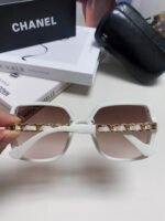 SQUARE SUNGLASSES 632874 IN WHITE ACETATE - Image 6