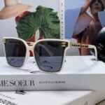 SQUARE SUNGLASSES 632885 IN WHITE ACETATE - Image 9
