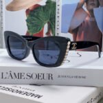 CAT EYE SUNGLASSES 632701 IN BLACK ACETATE EMBOSSED PEARL - Image 11