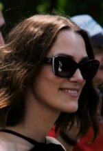 CAT EYE SUNGLASSES 632701 IN BLACK ACETATE EMBOSSED PEARL - Image 20