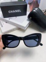 CAT EYE SUNGLASSES 632701 IN BLACK ACETATE EMBOSSED PEARL - Image 8