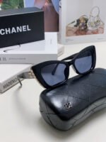 CAT EYE SUNGLASSES 632701 IN BLACK ACETATE EMBOSSED PEARL - Image 12