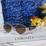 LOGO SUNGLASSES 560865 IN HAVANA ACETATE GOLD METAL BROWN LENS - Image 11