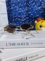 LOGO SUNGLASSES 560865 IN HAVANA ACETATE GOLD METAL BROWN LENS - Image 20