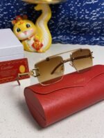 C DE SQUARE FRAME SUNGLASSES 522656 IN METAL AND WOODEN - Image 10