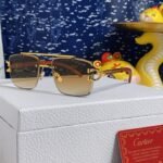 C DE SQUARE FRAME SUNGLASSES 522656 IN METAL AND WOODEN - Image 17