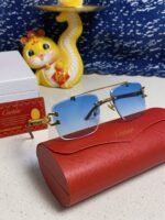 C DE SQUARE FRAME SUNGLASSES 522656 IN METAL AND WOODEN - Image 25