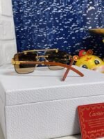 C DE SQUARE FRAME SUNGLASSES 522656 IN METAL AND WOODEN - Image 22