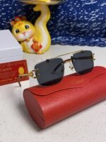C DE SQUARE FRAME SUNGLASSES 522656 IN METAL AND WOODEN - Image 9