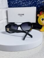 TRIOMPHE SQUARE SUNGLASS  566743 IN BLACK ACETATE GRADIENT SMOKE LENSES - Image 2