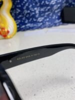TRIOMPHE SQUARE SUNGLASS  566743 IN BLACK ACETATE GRADIENT SMOKE LENSES - Image 6