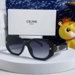TRIOMPHE SQUARE SUNGLASS  566743 IN BLACK ACETATE GRADIENT SMOKE LENSES - Image 9