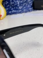 TRIOMPHE SQUARE SUNGLASS 566744 IN BLACK ACETATE - Image 14