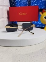 PANTHÈRE RIMLESS RECTANGULAR FRAME SUNGLASSES 531822 IN METAL - Image 24