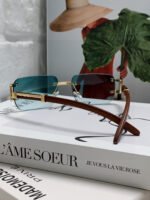 CRYSTAL STUDDED C DE RECTANGULAR FRAME SUNGLASSES 533159 IN METAL - Image 8