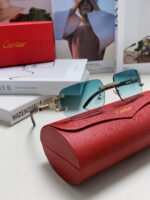 CRYSTAL STUDDED C DE RECTANGULAR FRAME SUNGLASSES 533159 IN METAL - Image 28