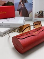 CRYSTAL STUDDED C DE RECTANGULAR FRAME SUNGLASSES 533159 IN METAL - Image 12