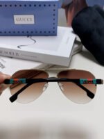 AVIATOR FRAME SUNGLASSES 570223 IN METAL - Image 35