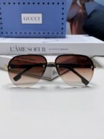 AVIATOR FRAME SUNGLASSES 570223 IN METAL - Image 42